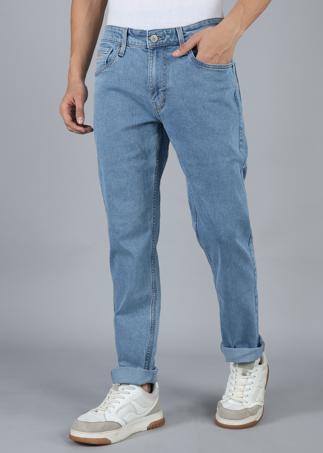 Image of U.S. Polo Assn. Denim Co. Tapered Fit Men Blue Jeans