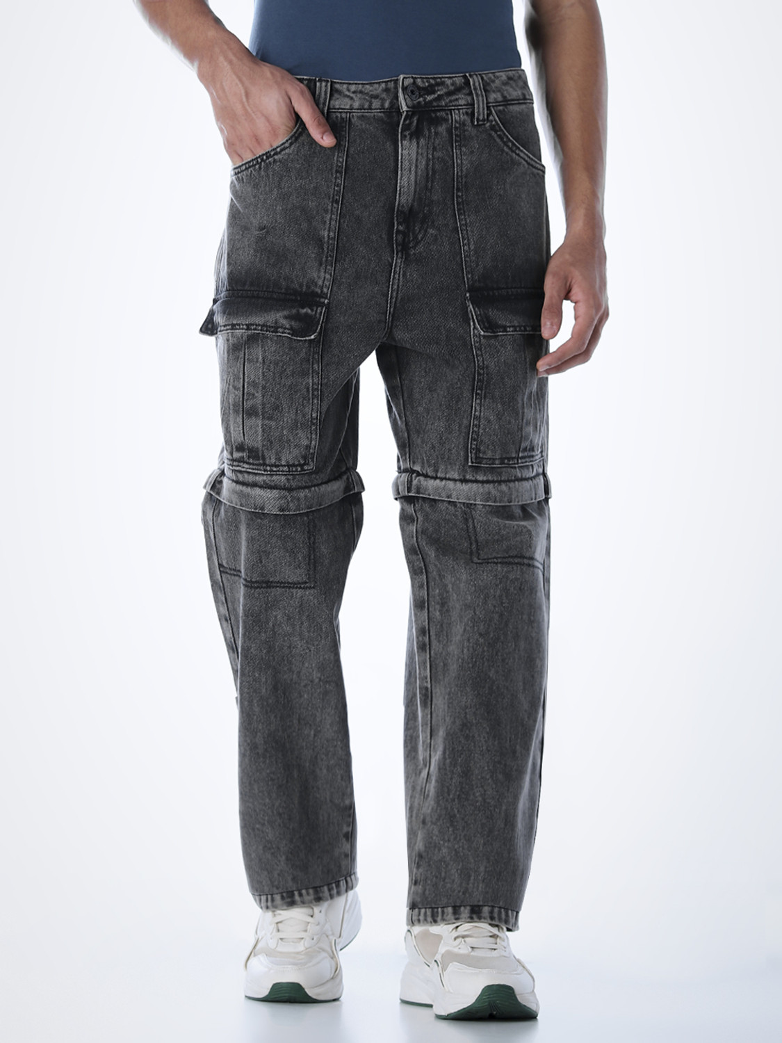 Image of JACK & JONES Loose Fit Men Grey Jeans