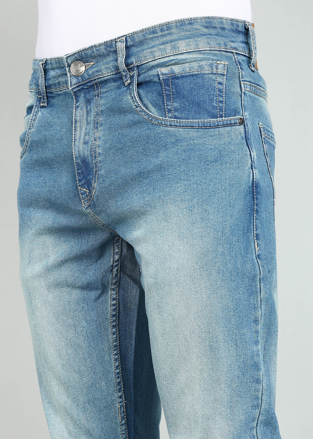 Image of WROGN Slim Men Light Blue Jeans