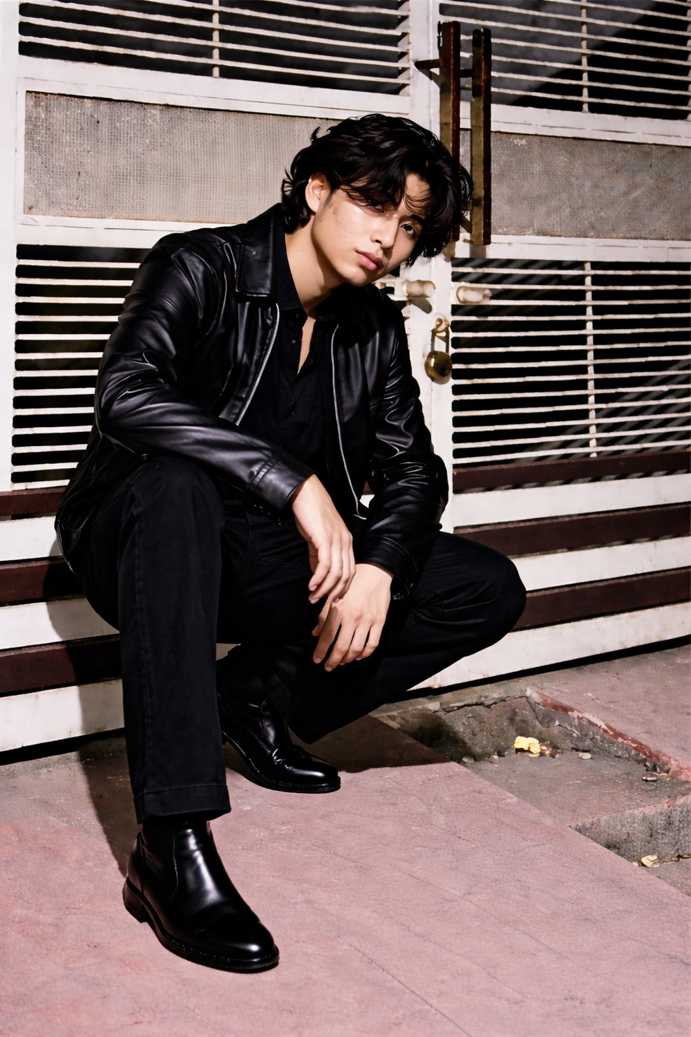 Image of LEVORCE Loose Fit Men Black Jeans