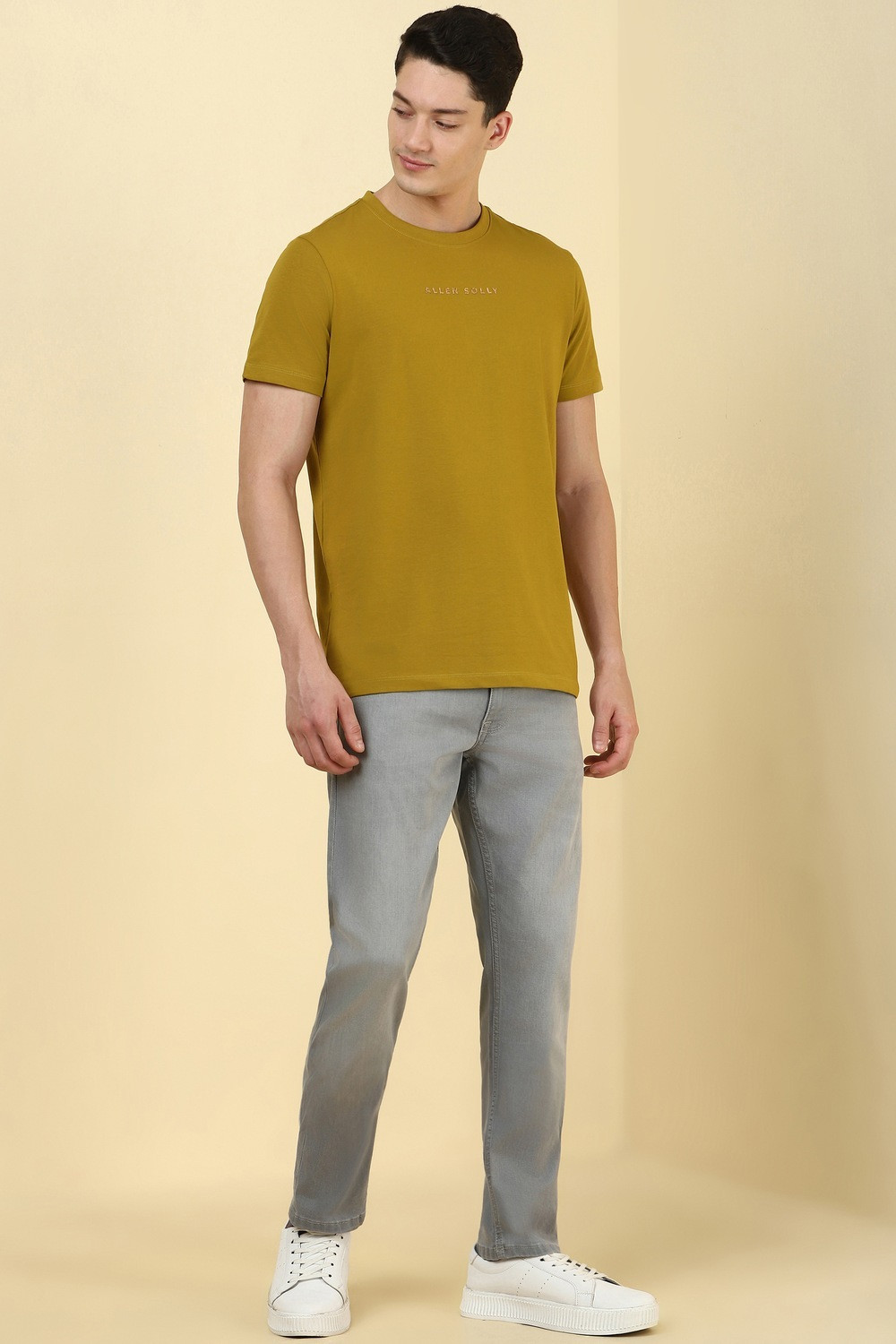 Image of Allen Solly Slim Men Grey Jeans