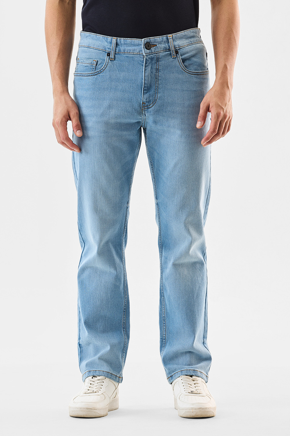 Image of Snitch Relaxed Fit Men Light Blue Jeans