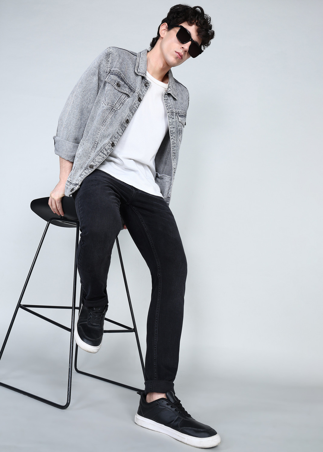 Image of Spykar Slim Men Black Jeans