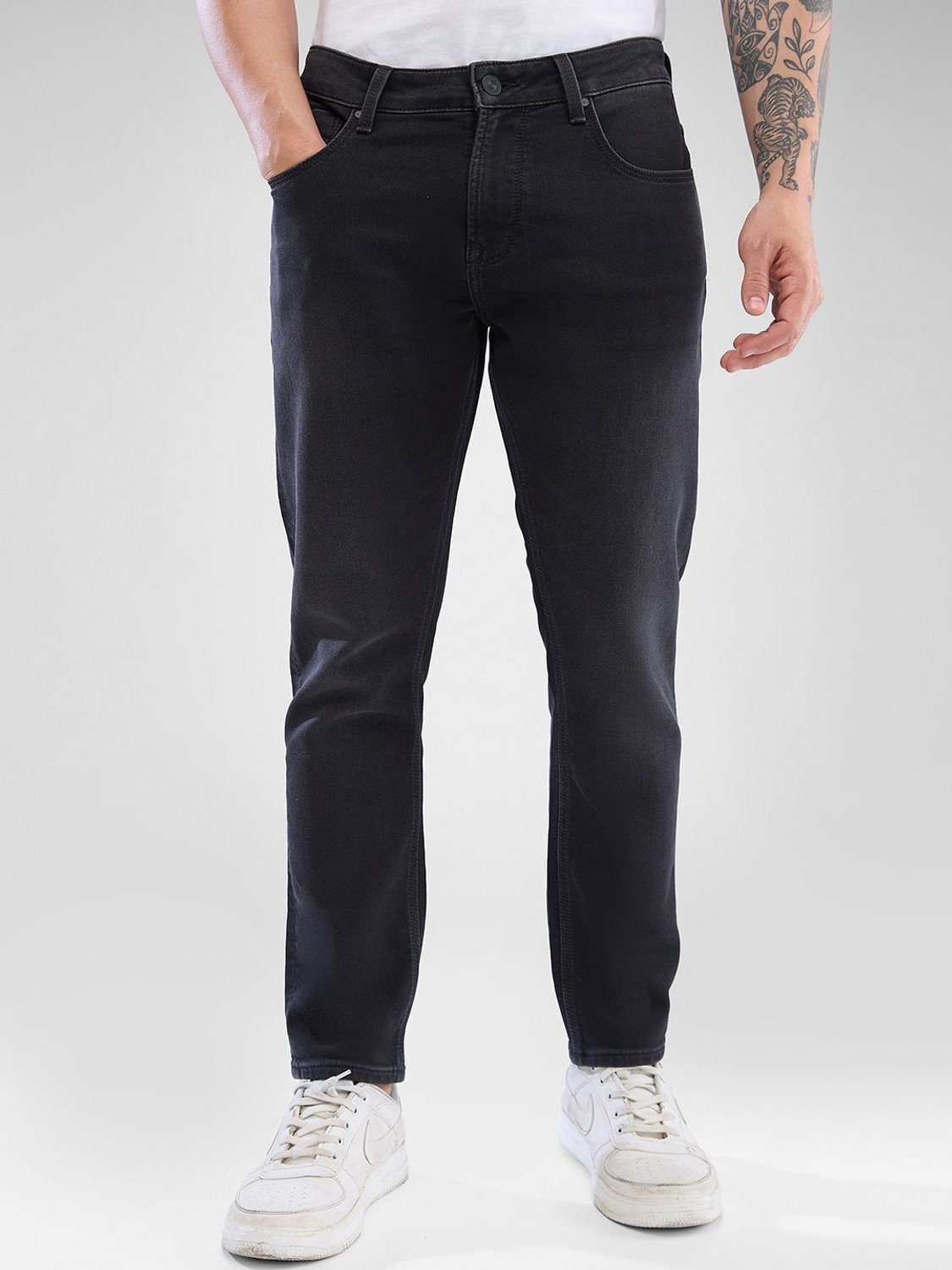 Image of Spykar Slim Men Black Jeans
