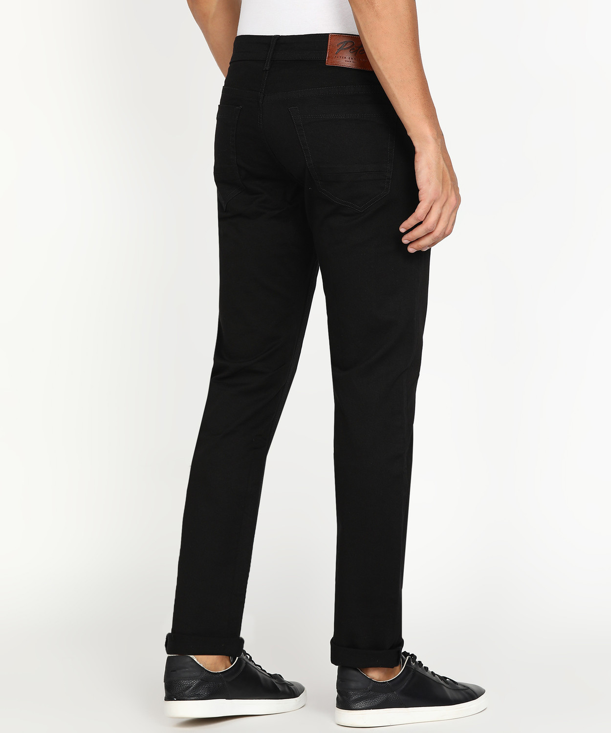 Image of PETER ENGLAND Tapered Fit Men Dark Blue Jeans