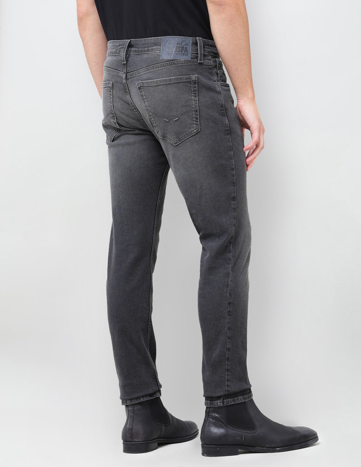 Image of U.S. Polo Assn. Denim Co. Tapered Fit Men Grey Jeans