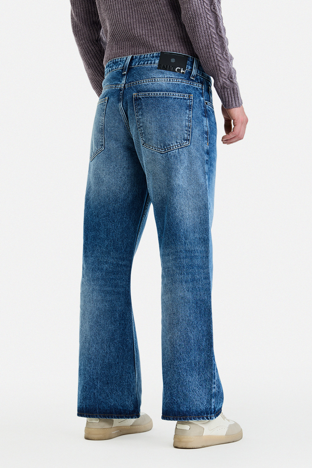 Image of Snitch Flared Men Blue Jeans