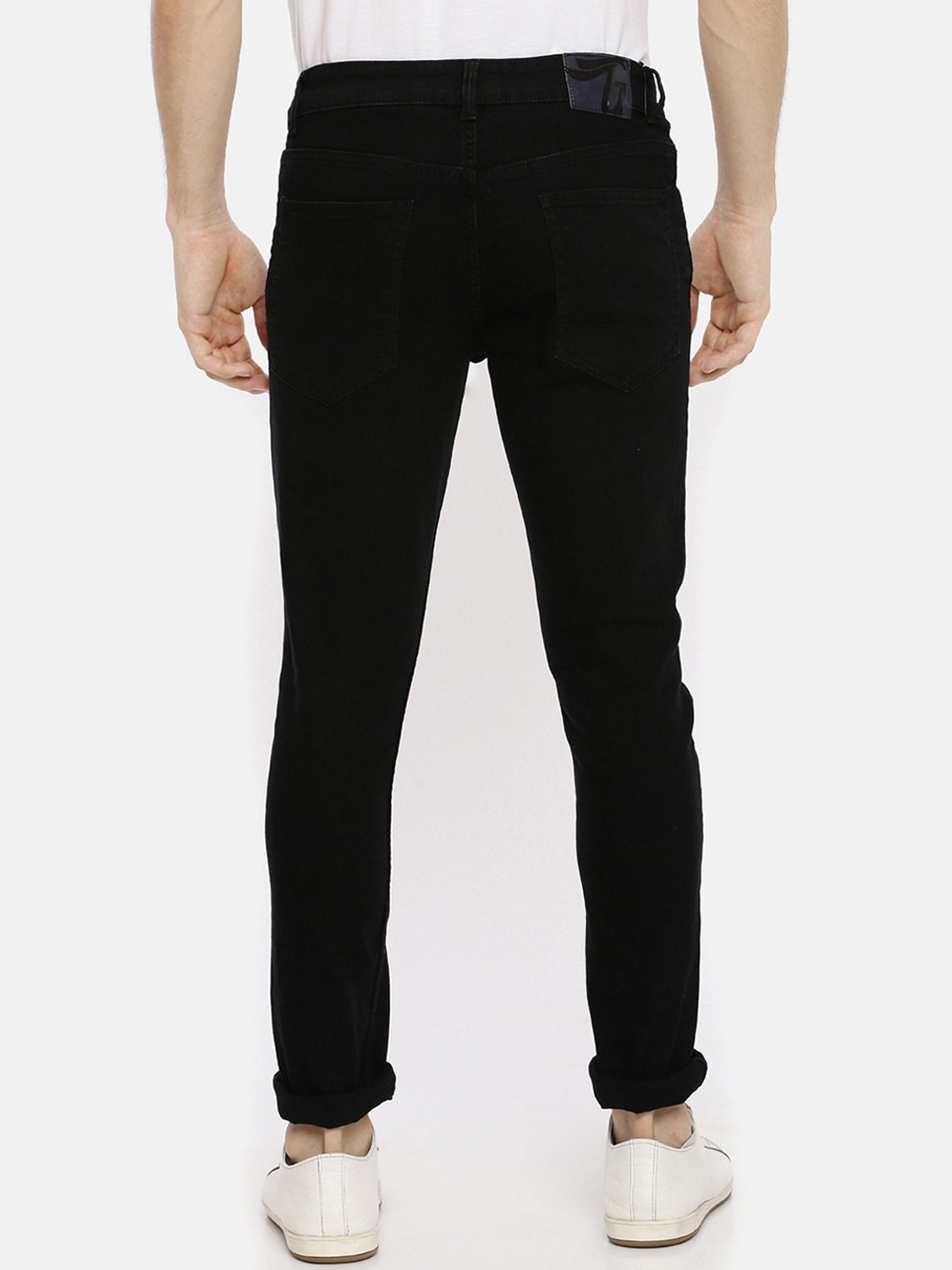 Image of The Indian Garage Co. Slim Men Black Jeans
