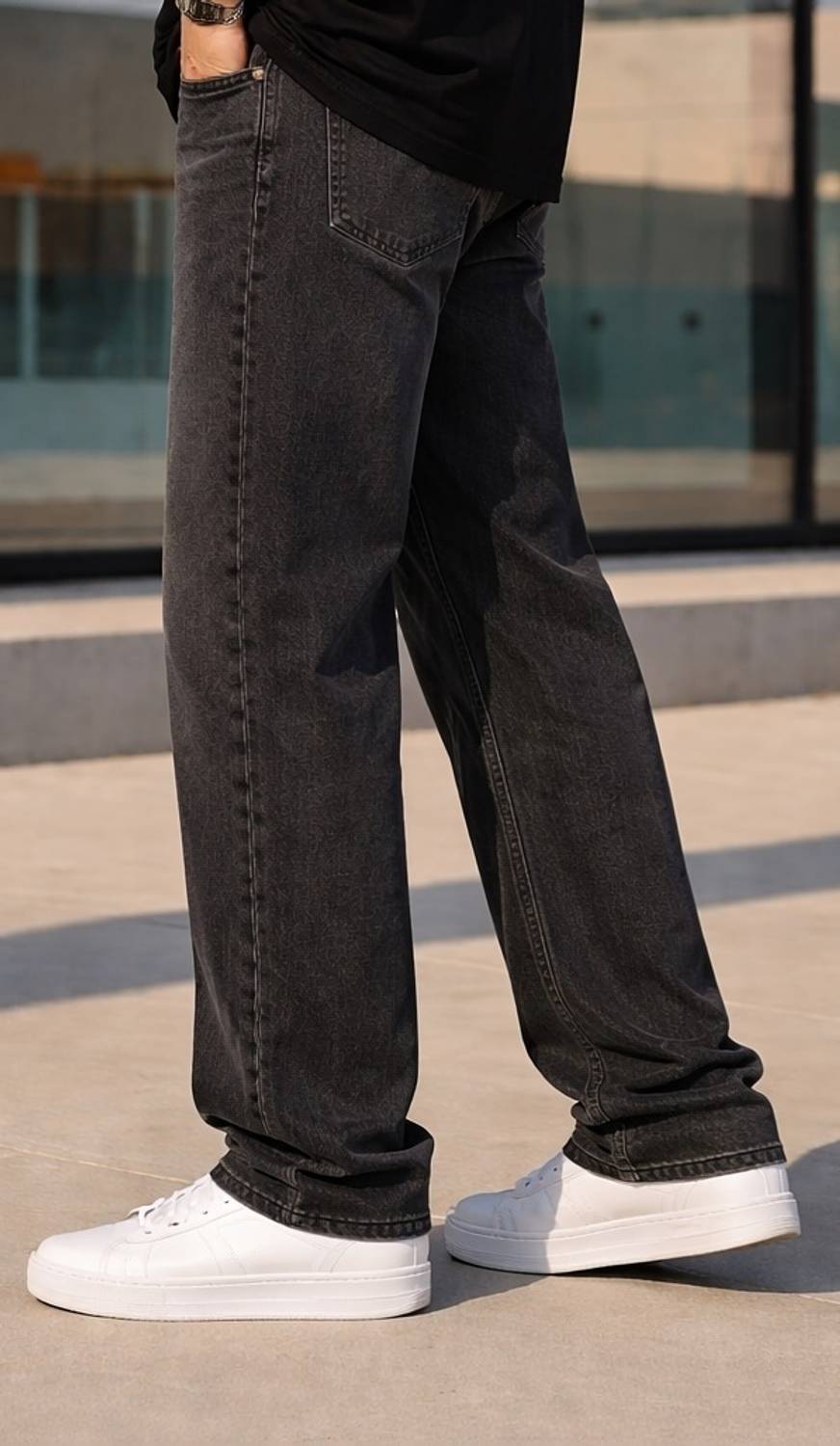 INDIGOX Straight Fit Grey Jeans - Image 3