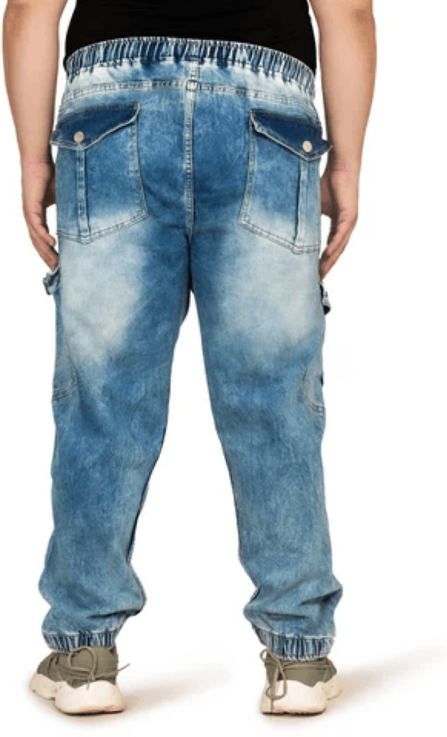 Image of ABFY ZOO Jogger Fit Men Blue Jeans