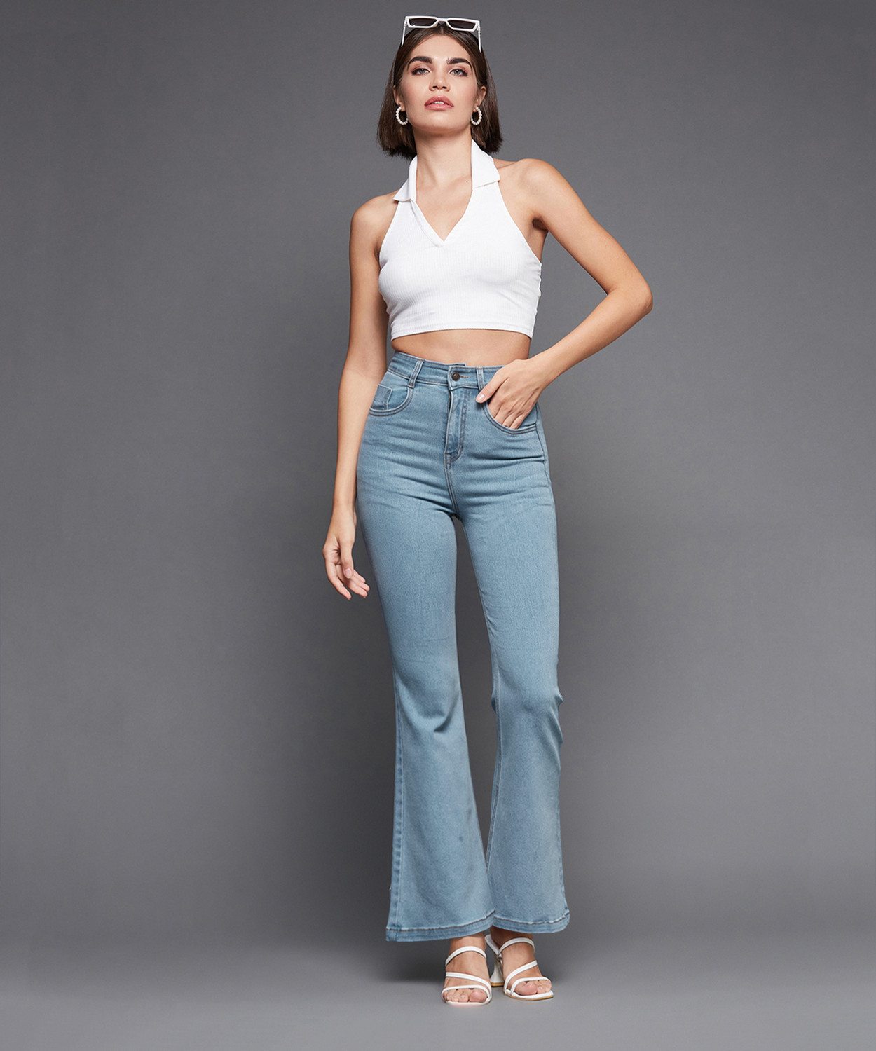 Image of Miss Chase Boot-Leg Women Blue Jeans