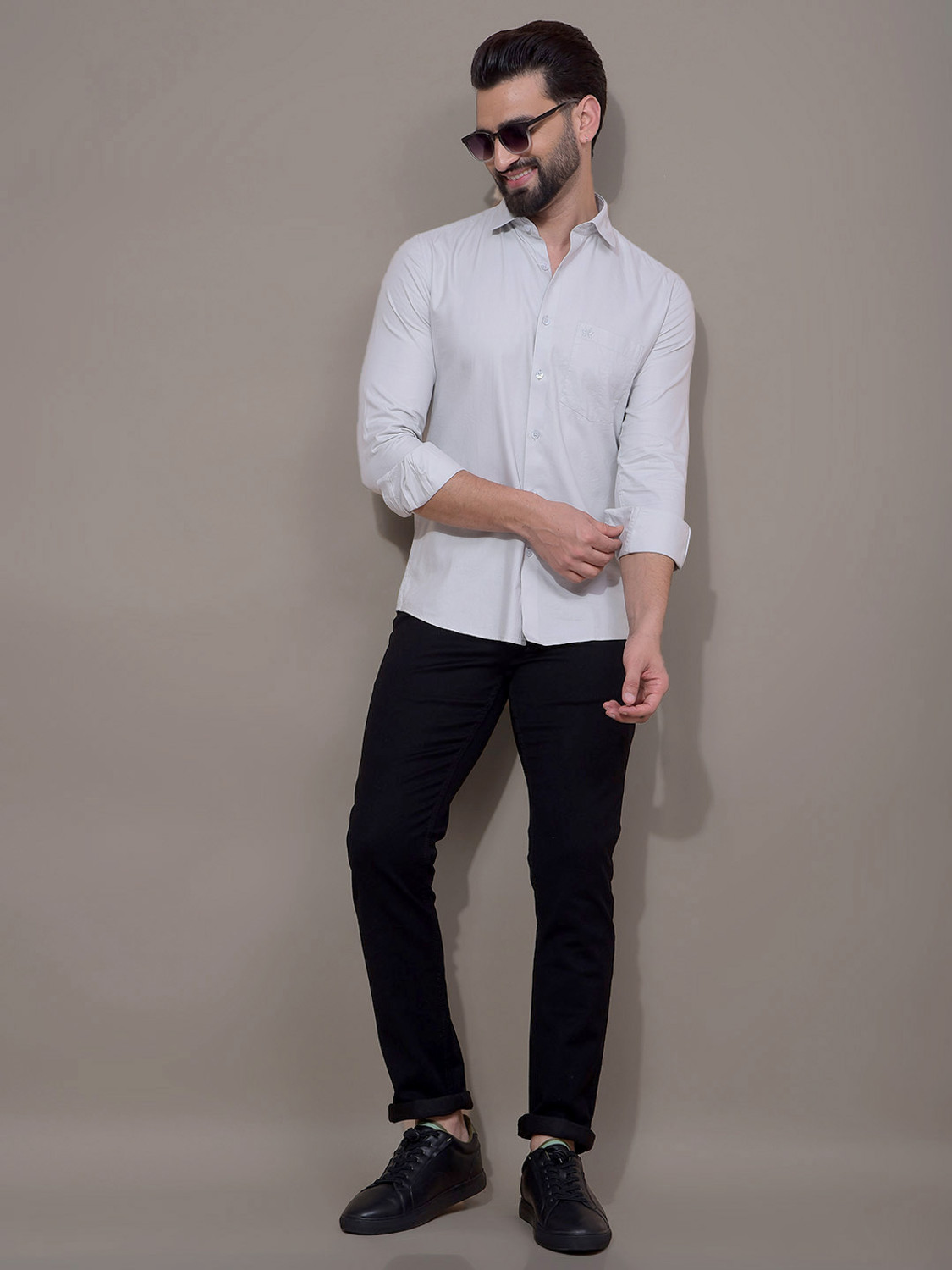 Image of CRIMSOUNE CLUB Slim Men Black Jeans