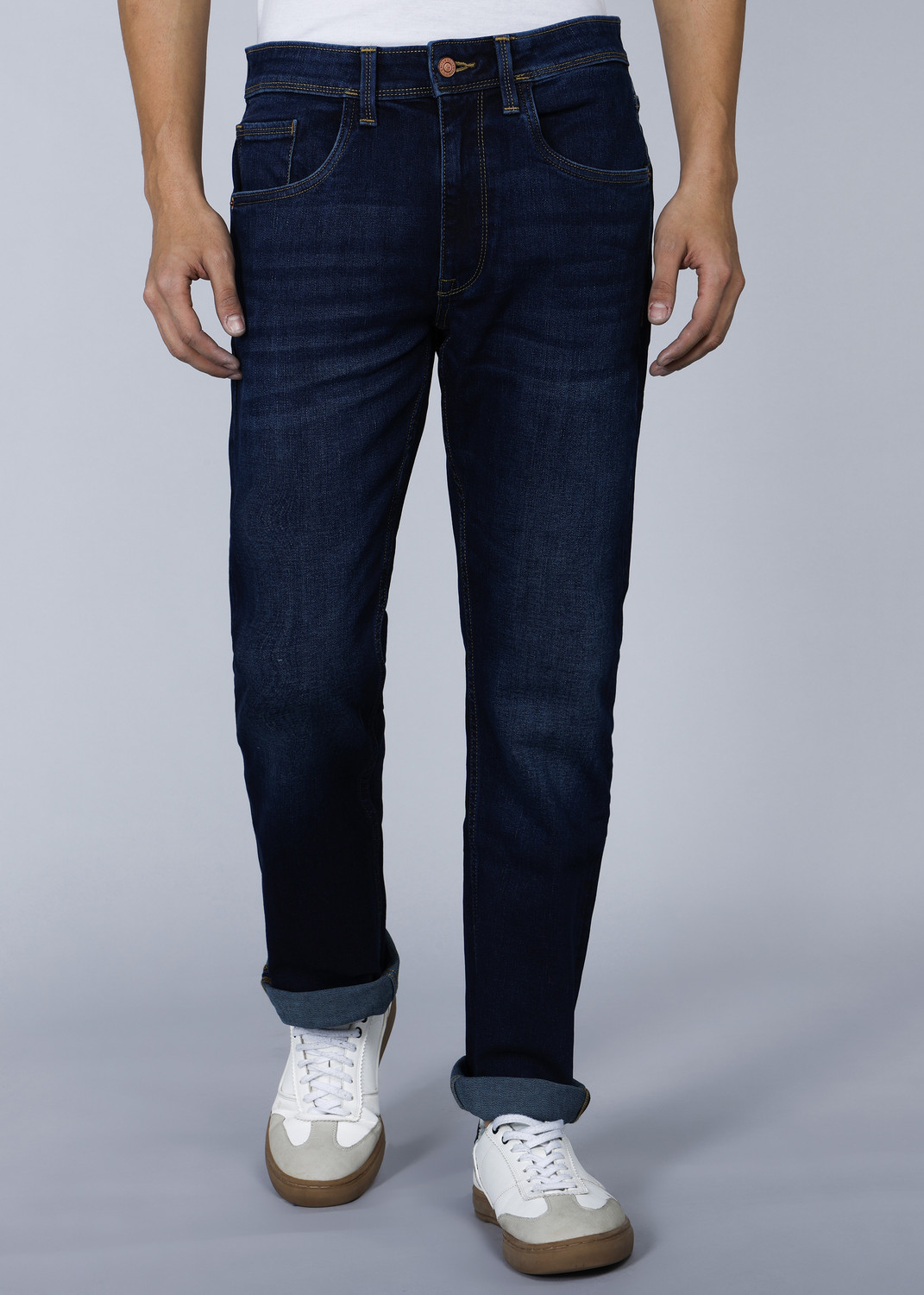 Image of Allen Solly Regular Men Blue Jeans