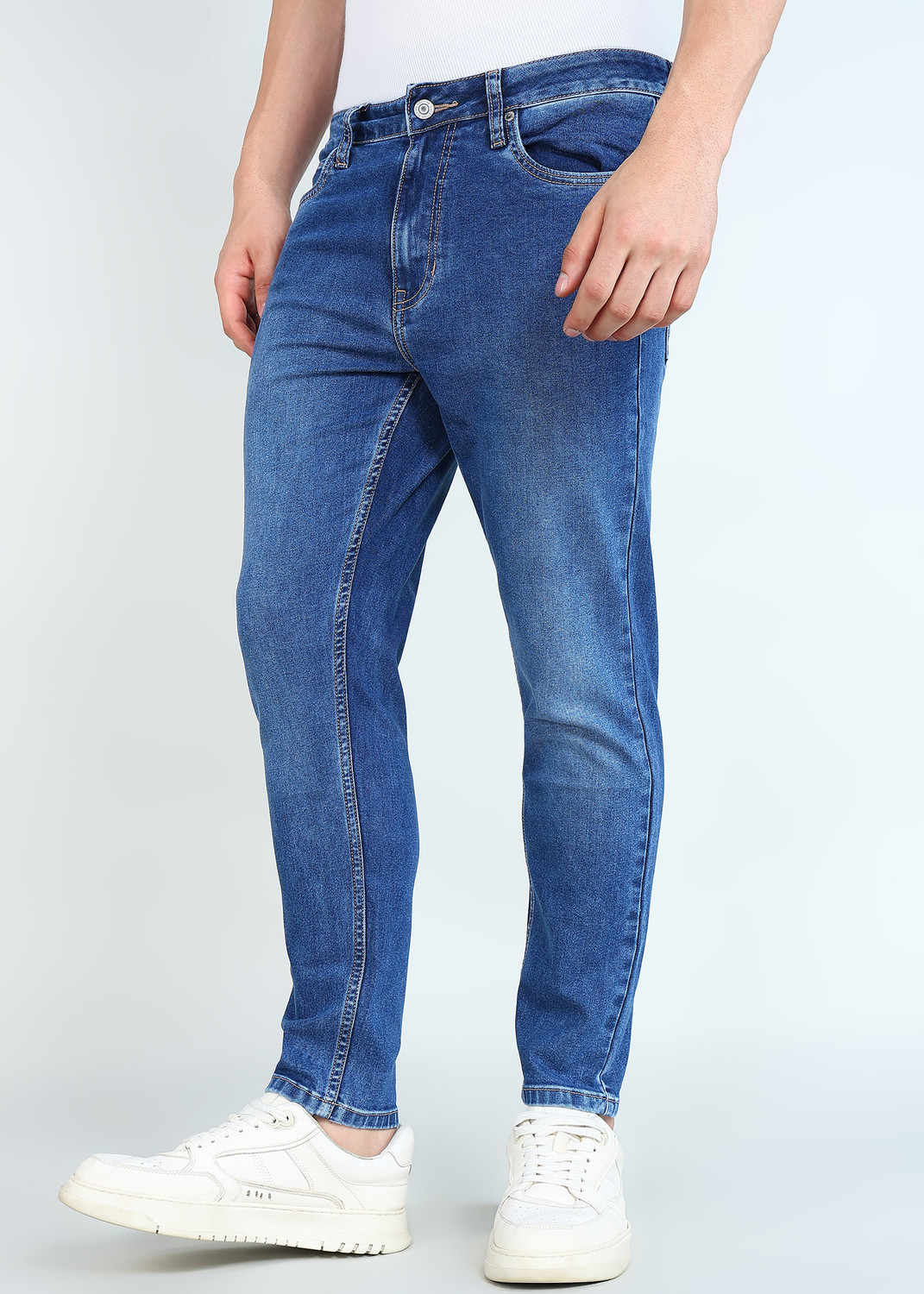 Image of FLYING MACHINE Relaxed Fit Men Blue Jeans