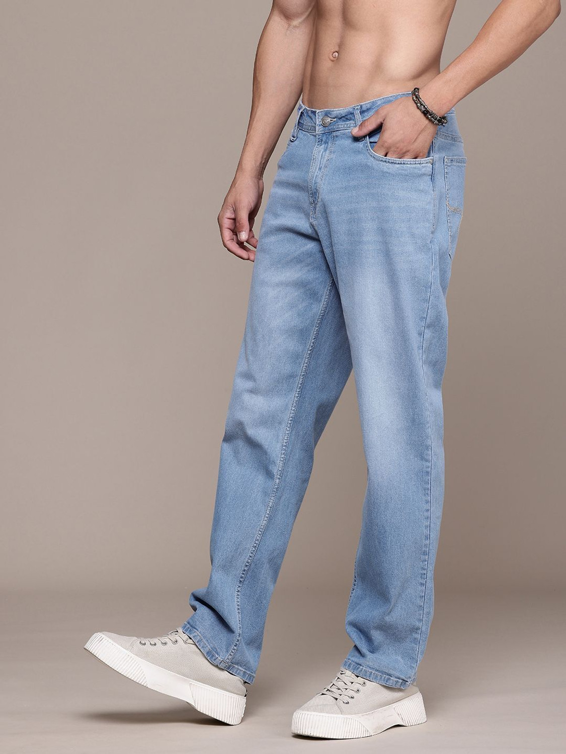 Image of Roadster Straight Fit Men Blue Jeans