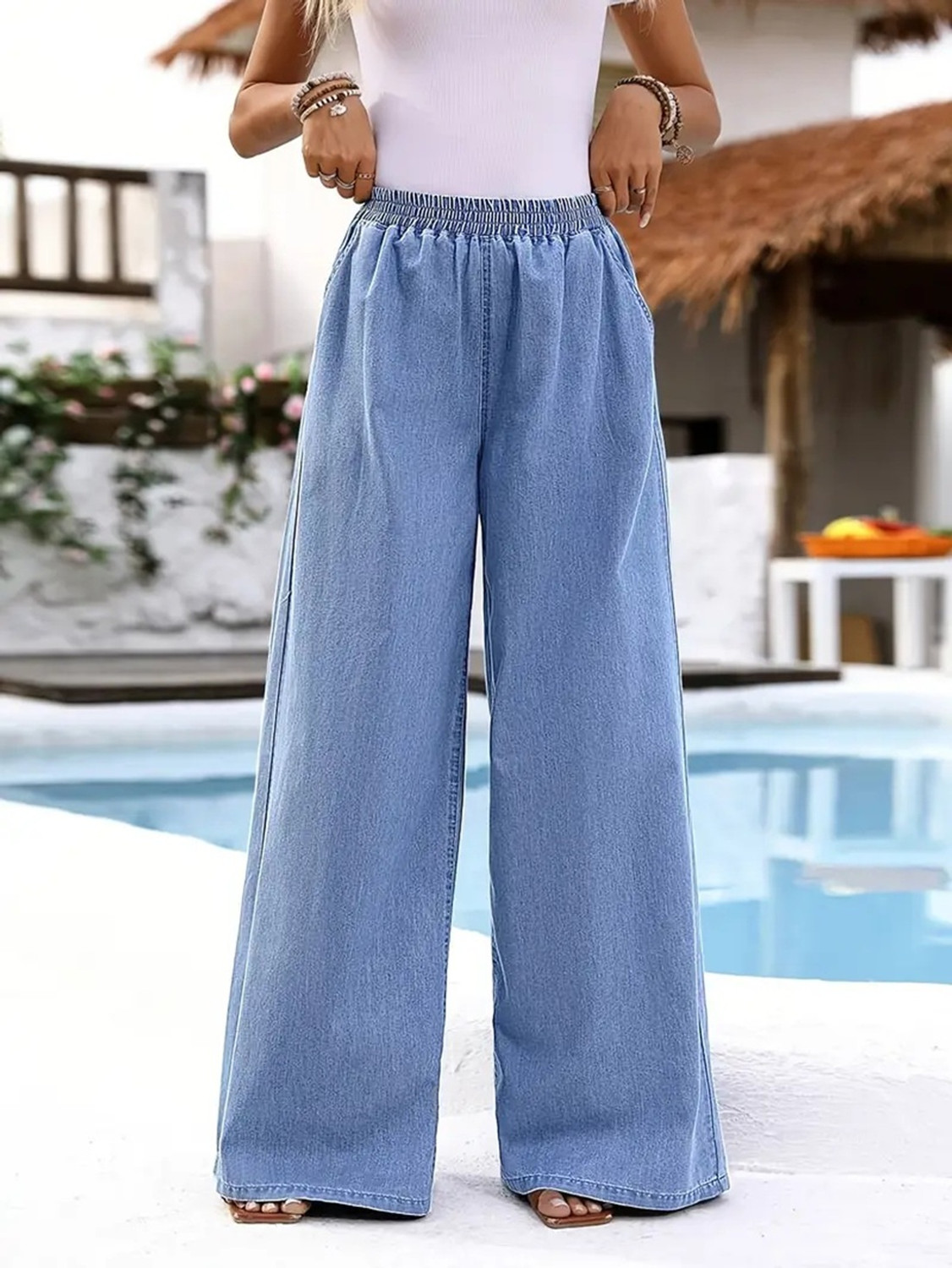 Image of GLOBENAUT Loose Fit Women Blue Jeans