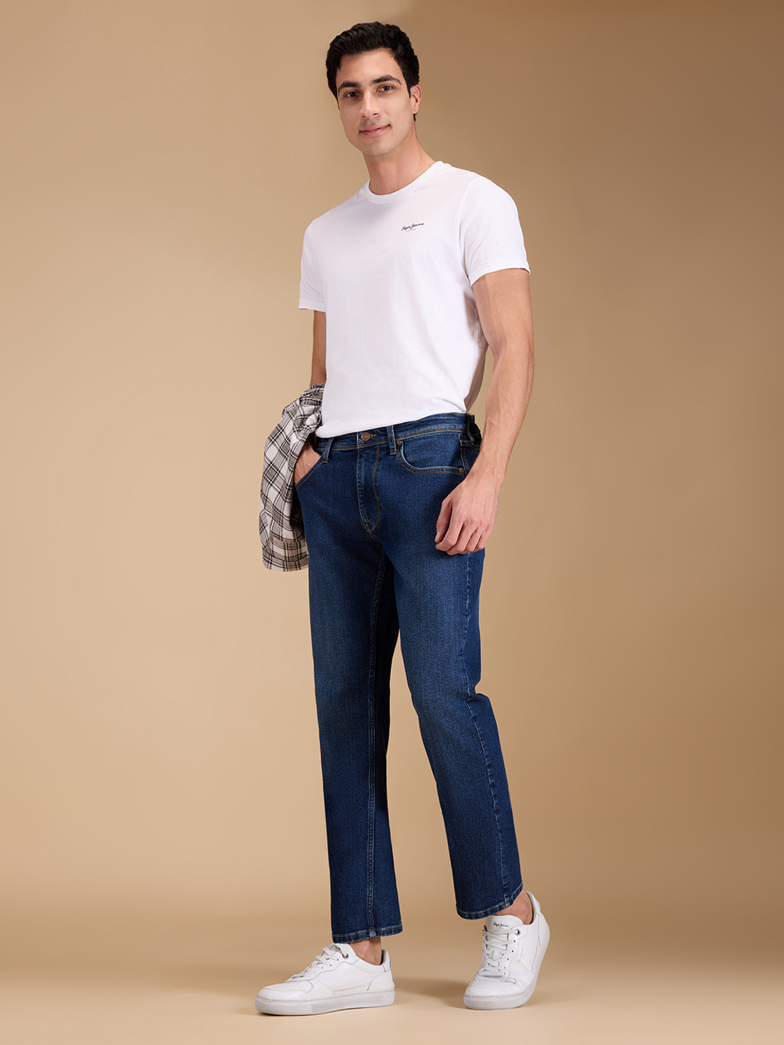 Image of Pepe Jeans Straight Fit Men Blue Jeans