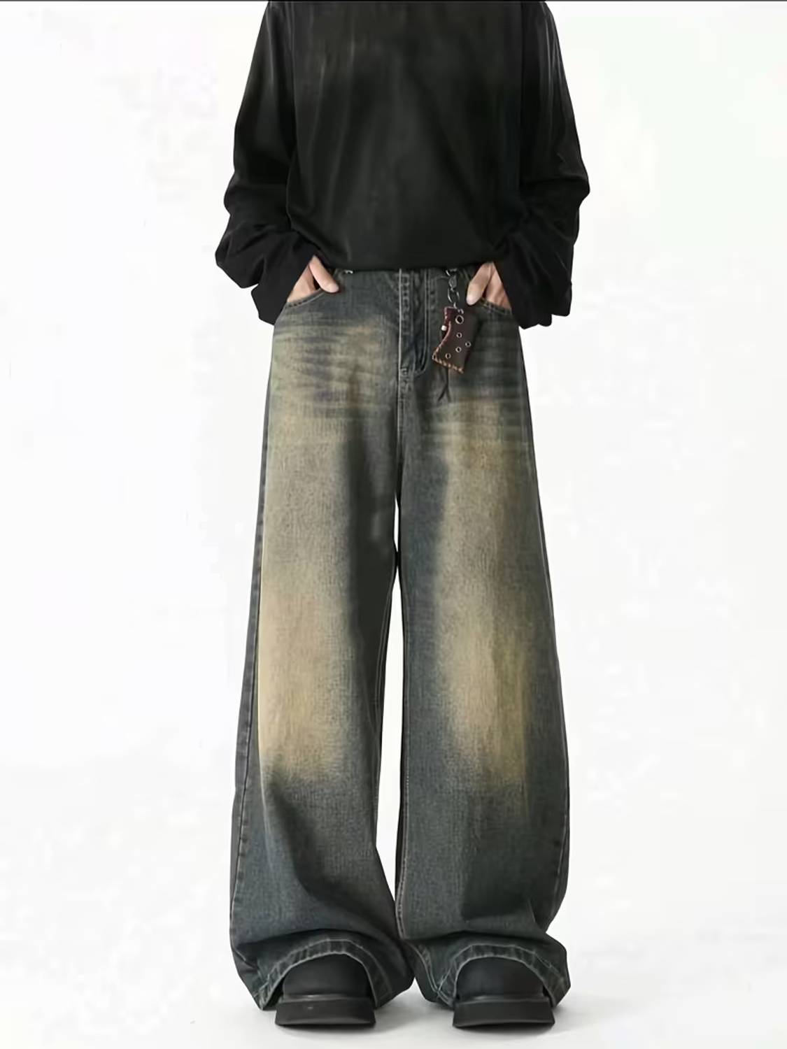 Evara Baggy Fit Men Green Jeans - Image 2