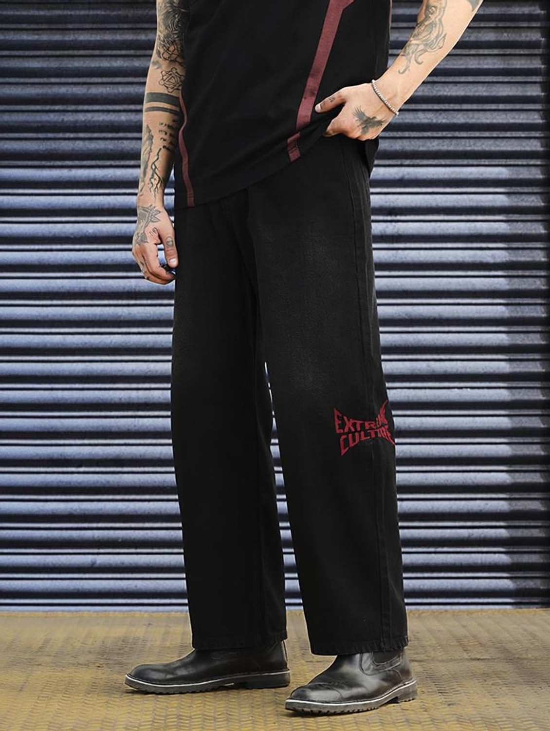 Image of Snitch Loose Fit Men Black Jeans