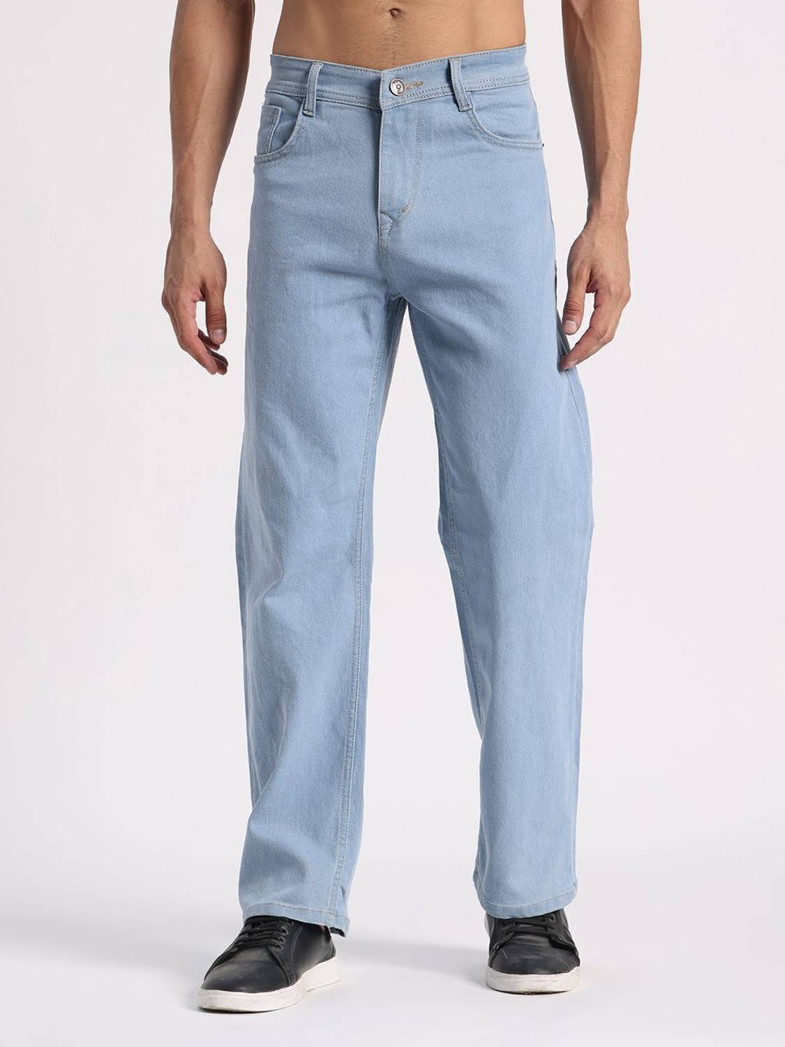 HANGERHOOD Straight Fit Men Blue Jeans - Image 5