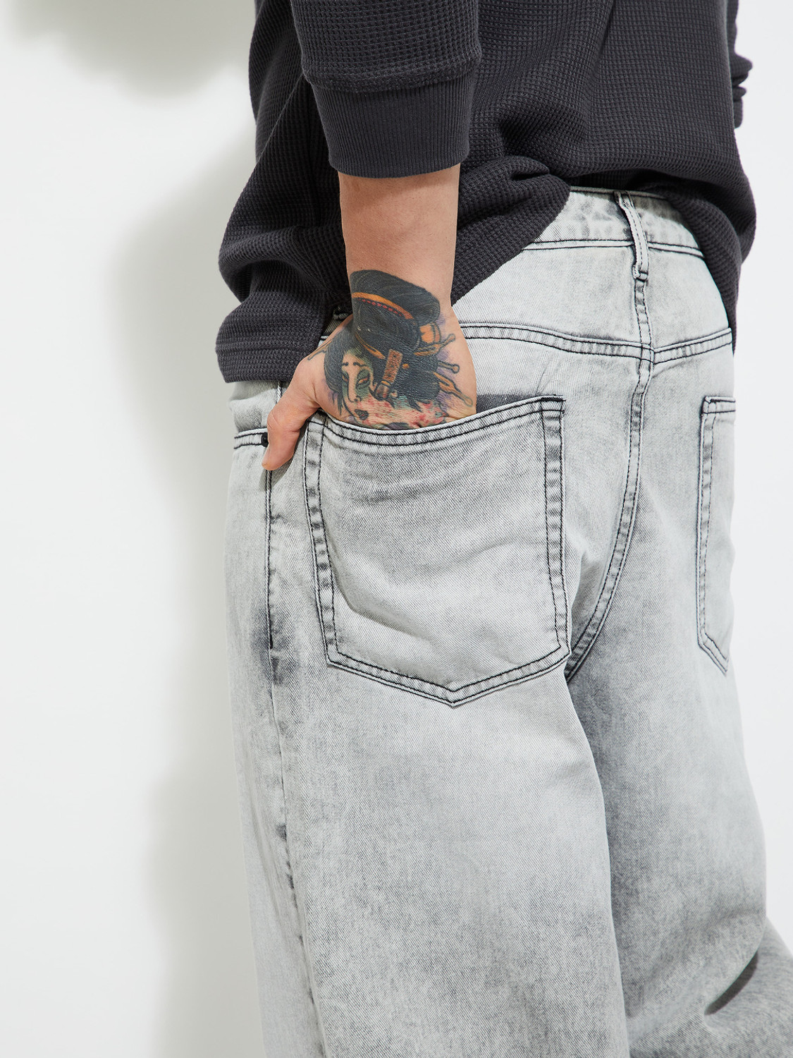 Image of MAX Loose Fit Men Grey Jeans
