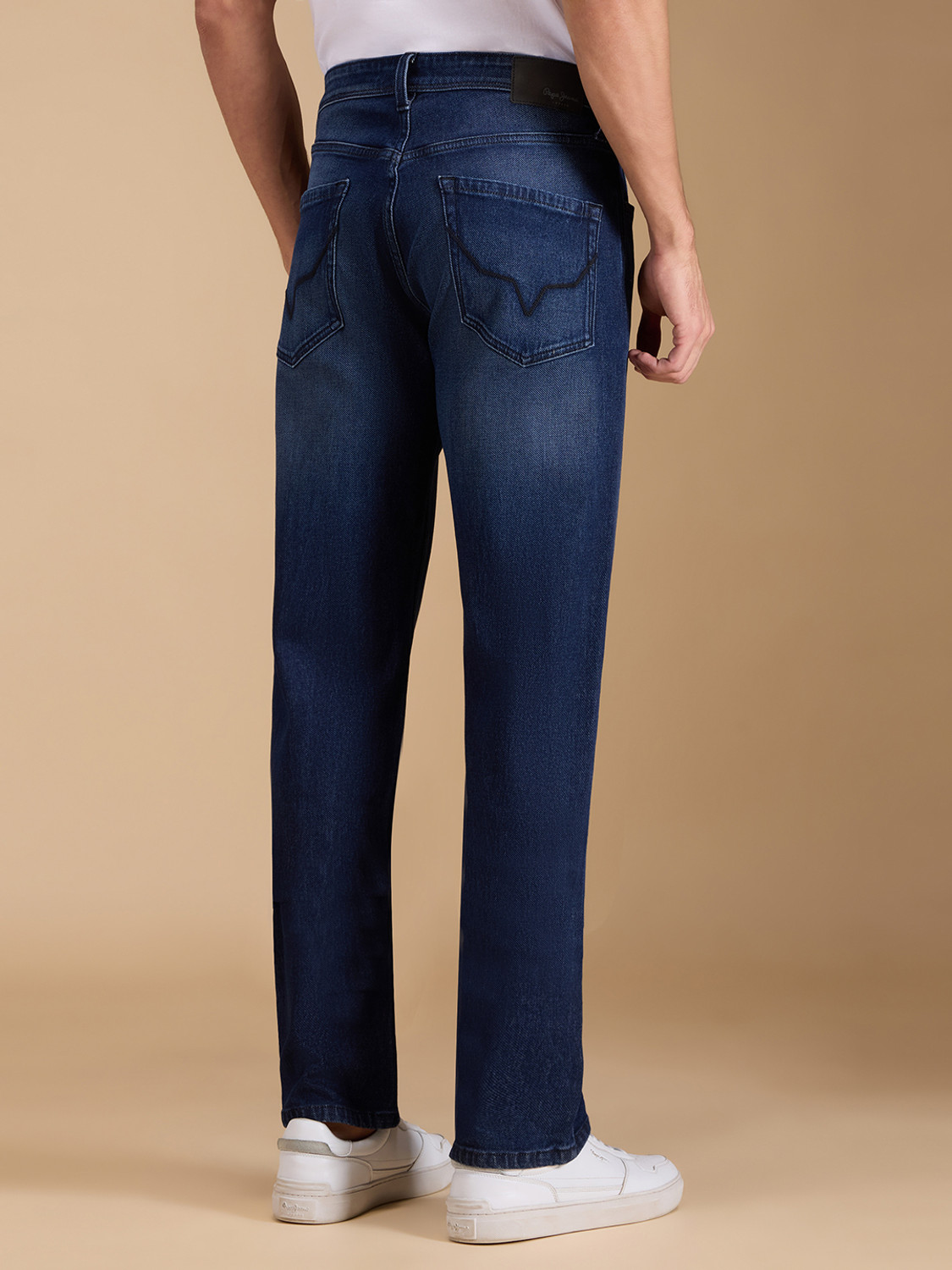 Image of Pepe Jeans Straight Fit Men Dark Blue Jeans