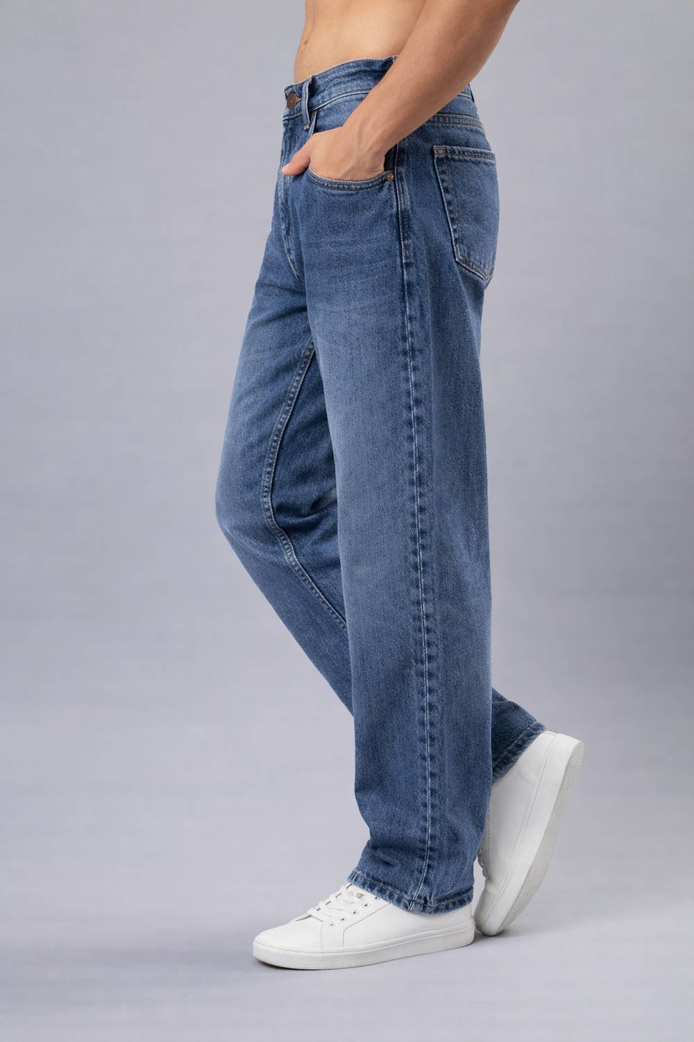 WAZWEAR Straight Fit Men Dark Blue Jeans - Image 3
