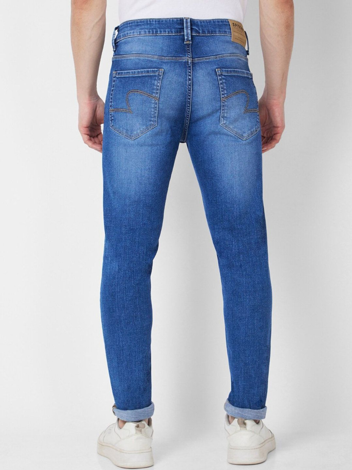 Image of Spykar Skinny Men Blue Jeans