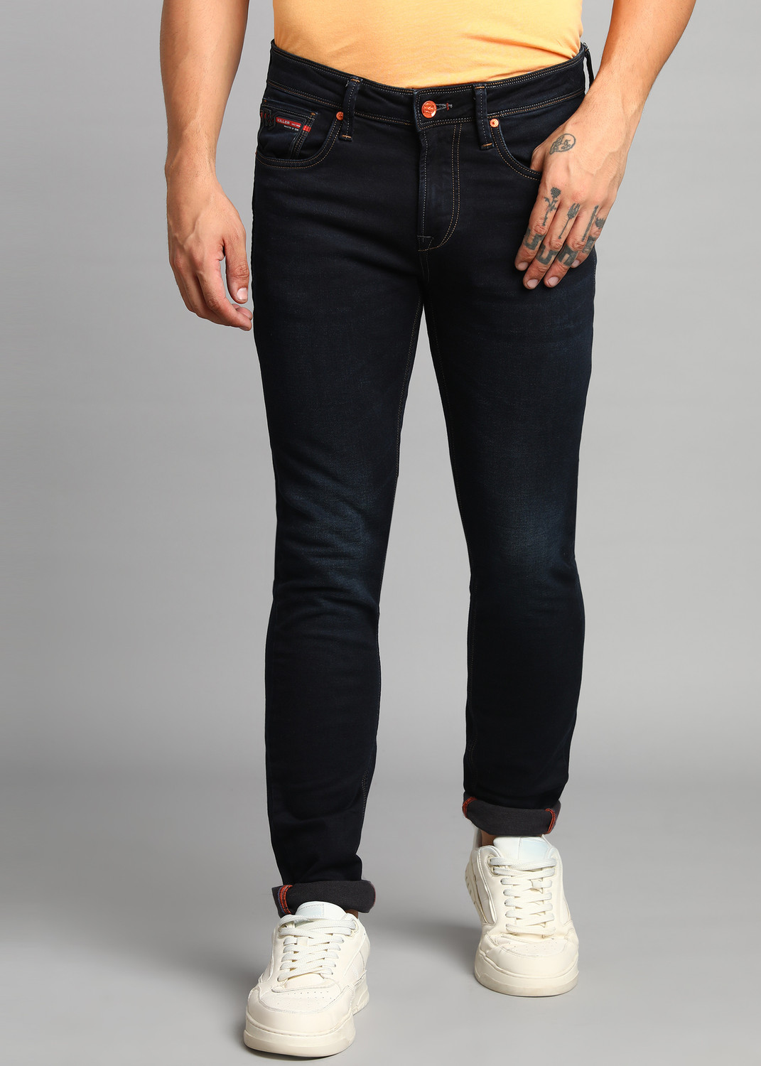 Image of KILLER Skinny Men Dark Blue Jeans