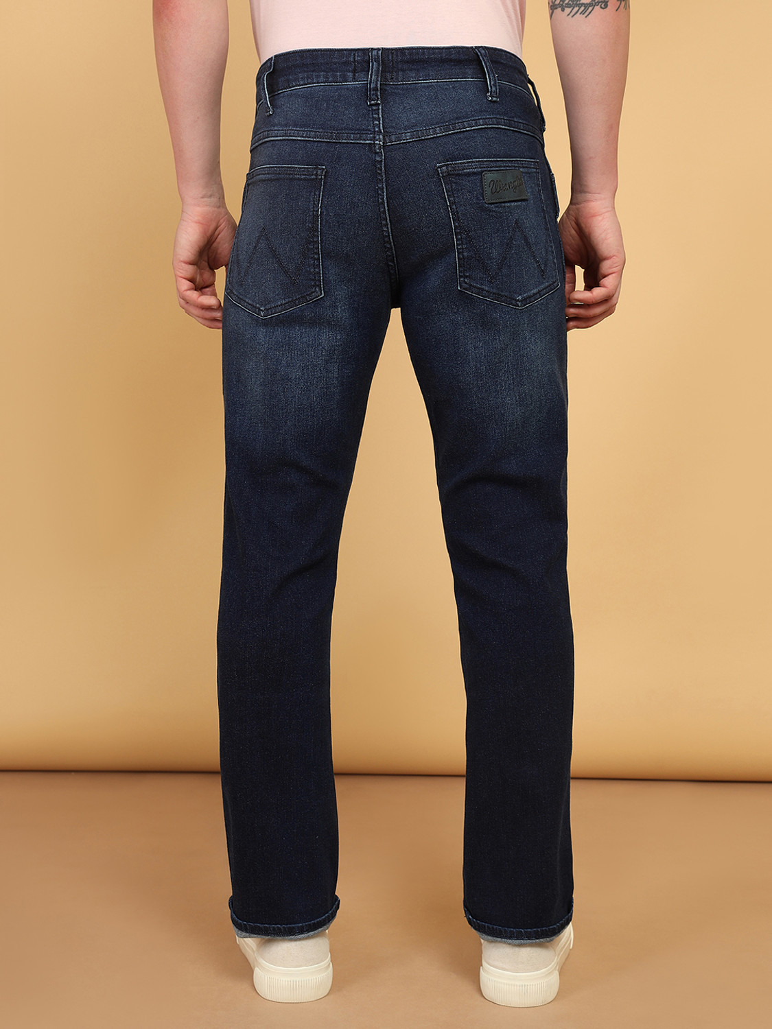 Image of Wrangler Regular Men Dark Blue Jeans