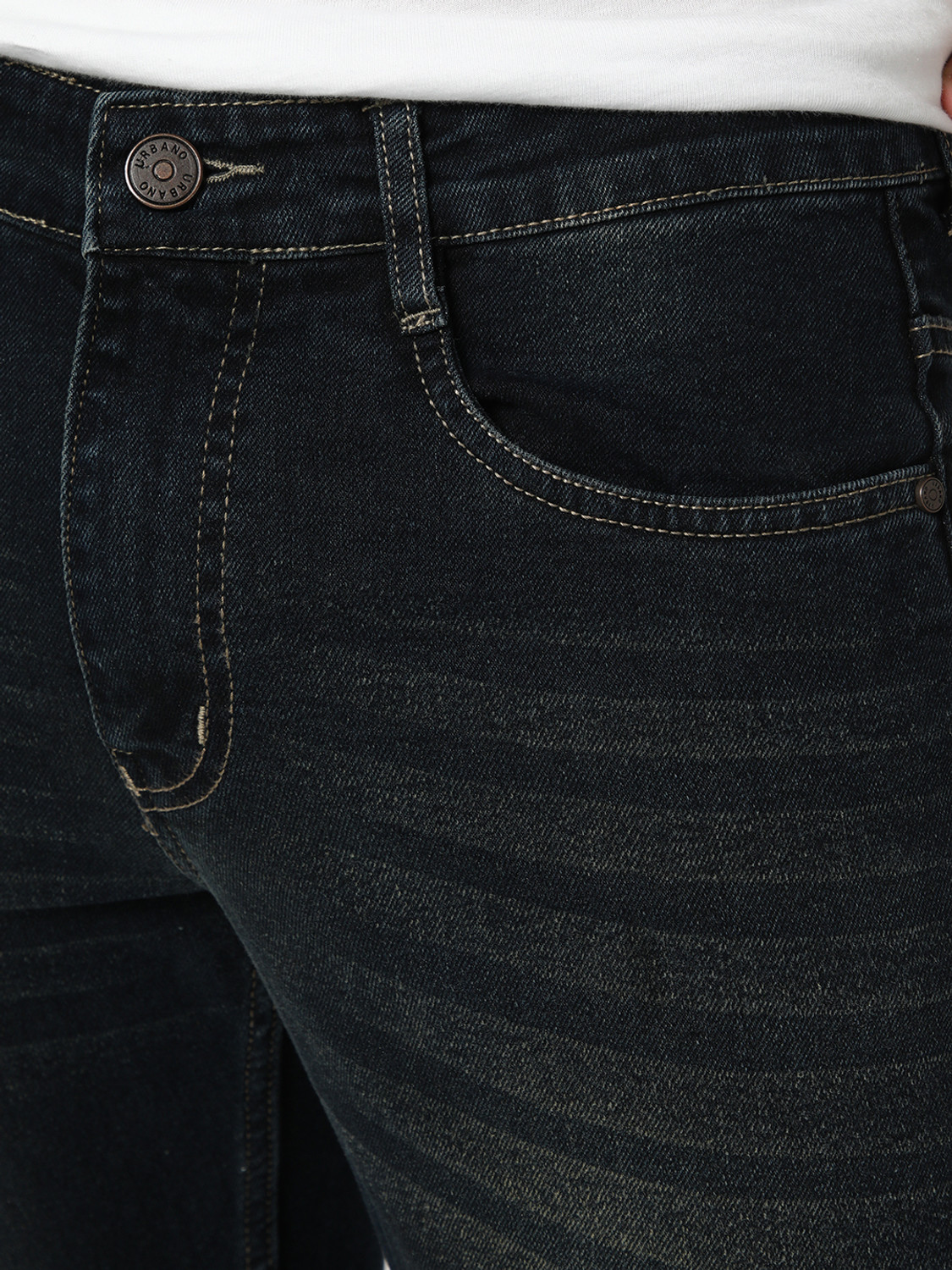 Image of Urbano Fashion Boot-Leg Men Dark Blue Jeans