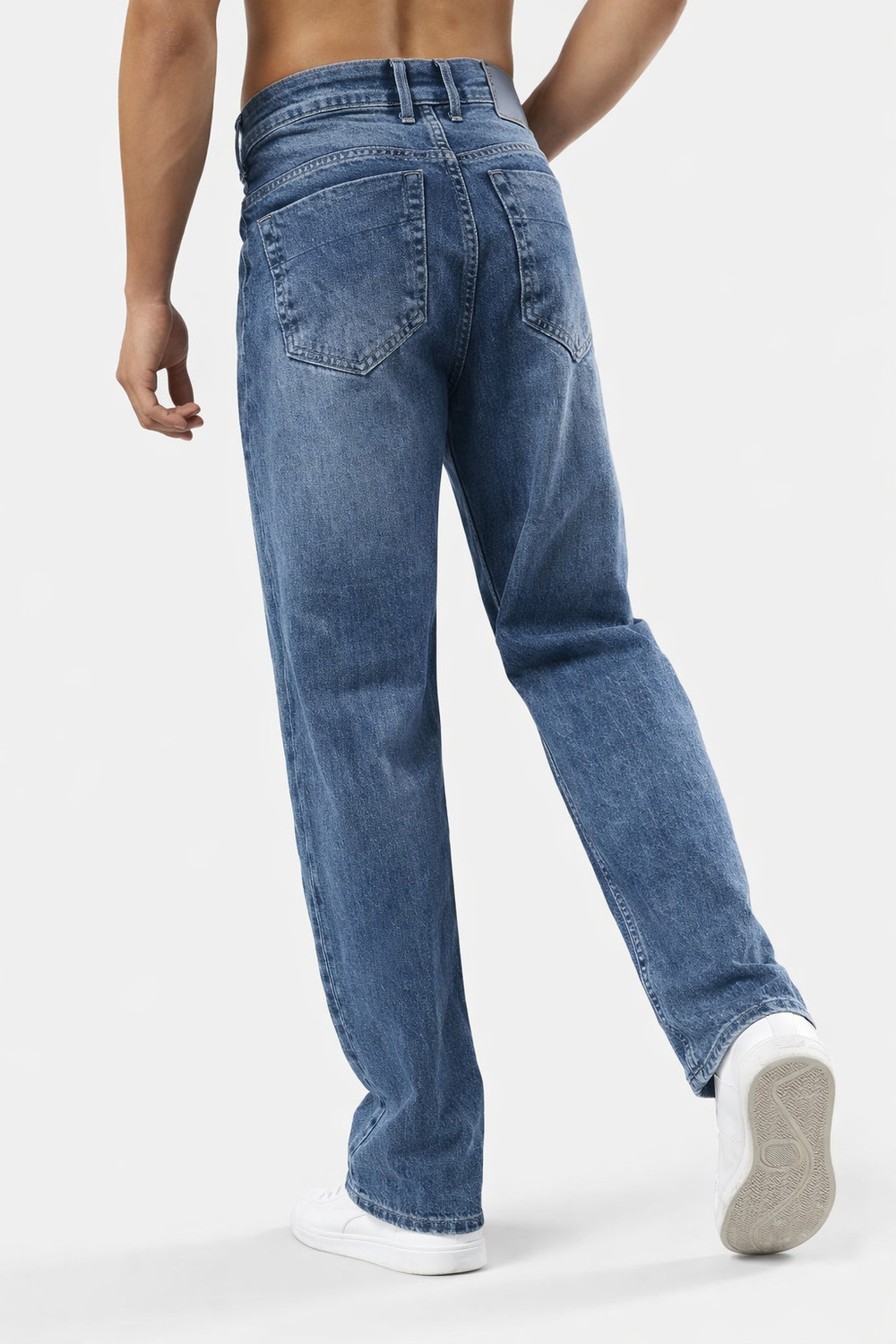 Image of DENWOX Straight Fit Men Blue Jeans