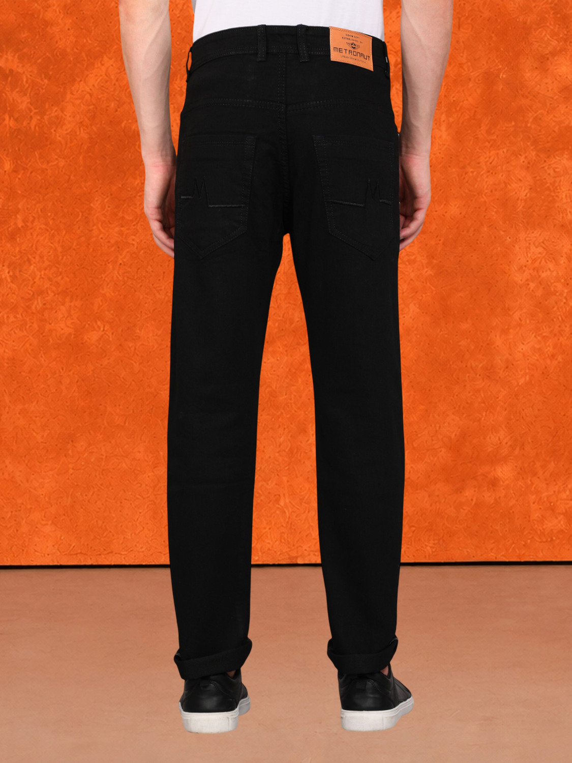 Image of METRONAUT Regular Men Black Jeans