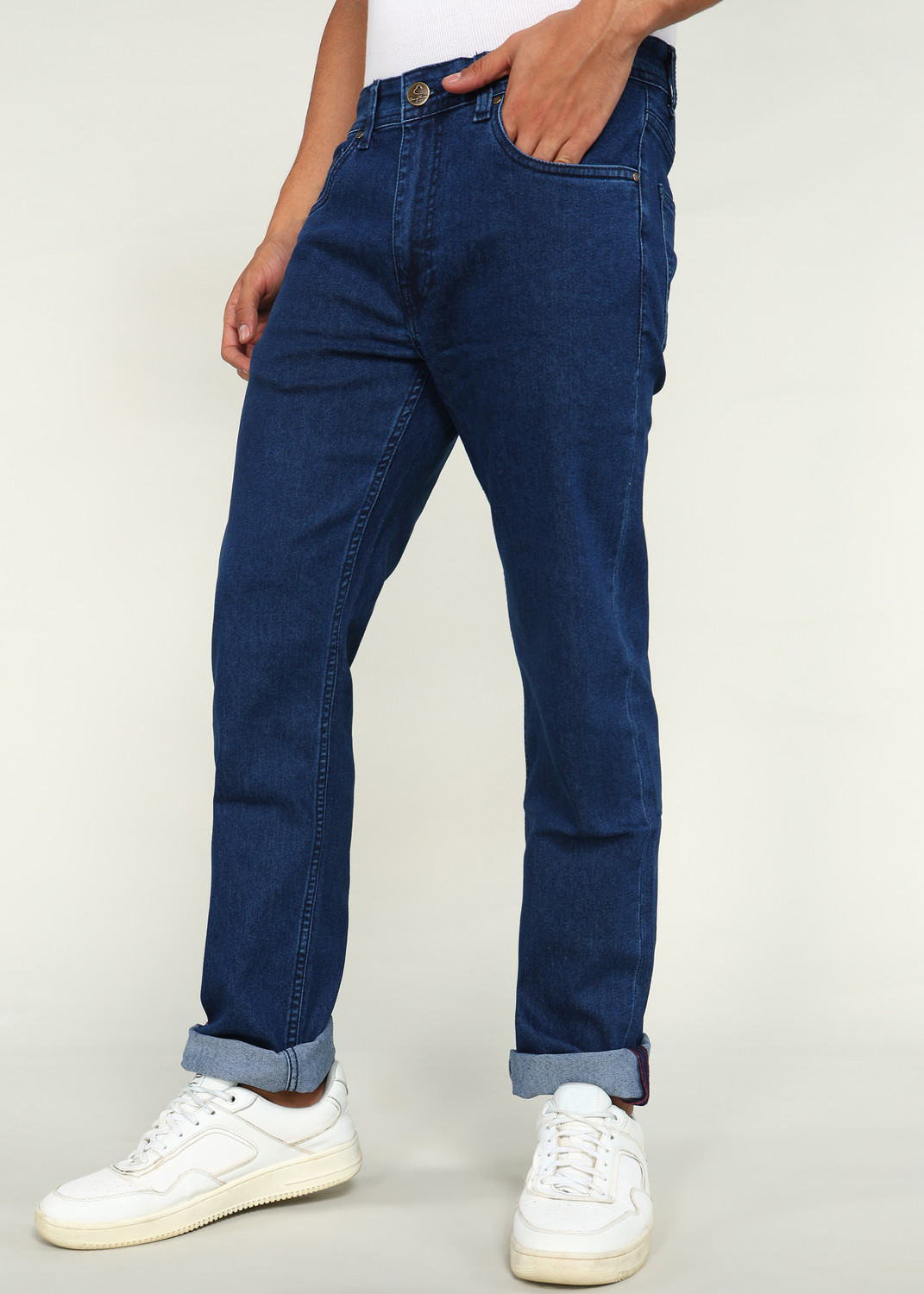 Image of BEING HUMAN Straight Fit Men Blue Jeans