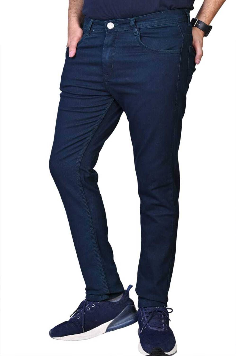 BASE-CROWD Slim Men Dark Blue Jeans
