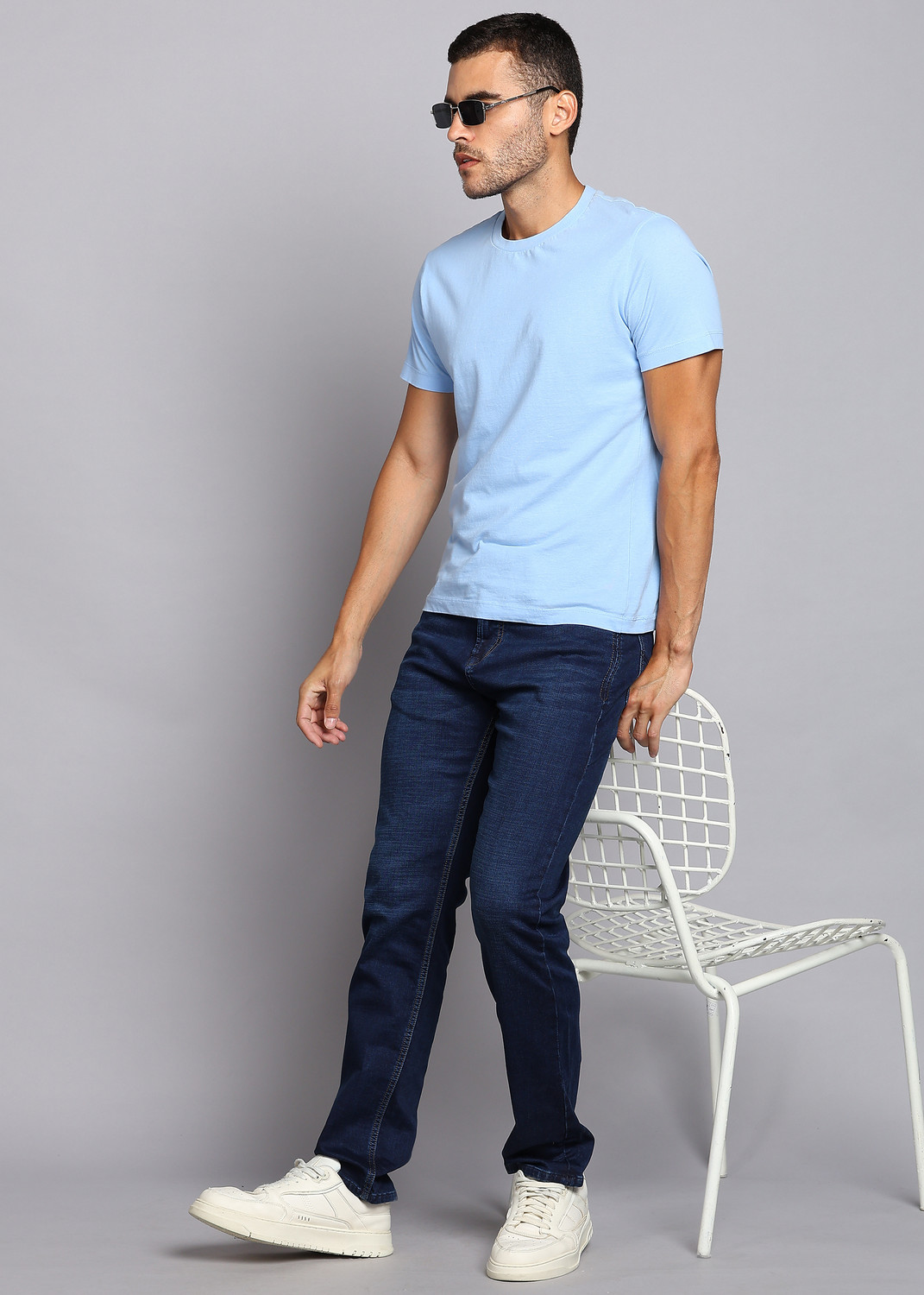 Image of KILLER Straight Fit Men Dark Blue Jeans