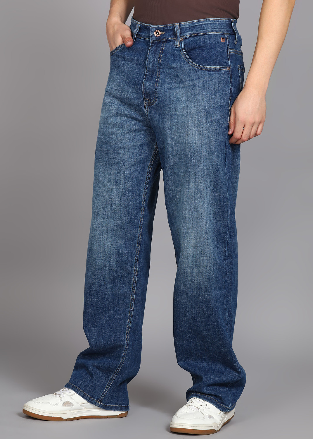 Image of MUFTI Loose Fit Men Blue Jeans