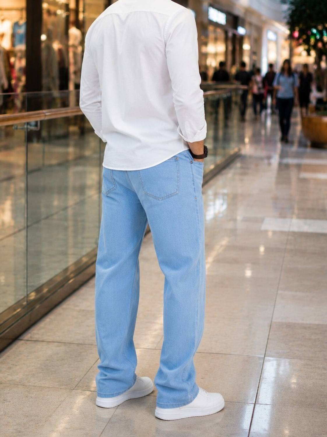 DENIM LOOK Loose Fit Men Light Blue Jeans - Image 2