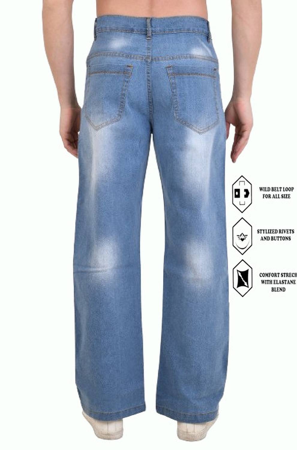 linaria Loose Fit Men Light Blue Jeans - Image 2