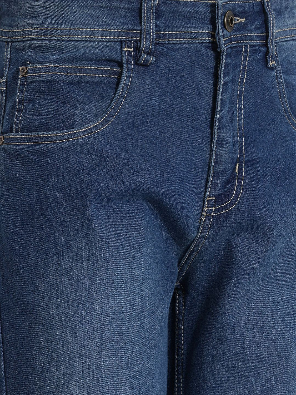 Image of Roadster Men Regular Mid Rise Blue Jeans