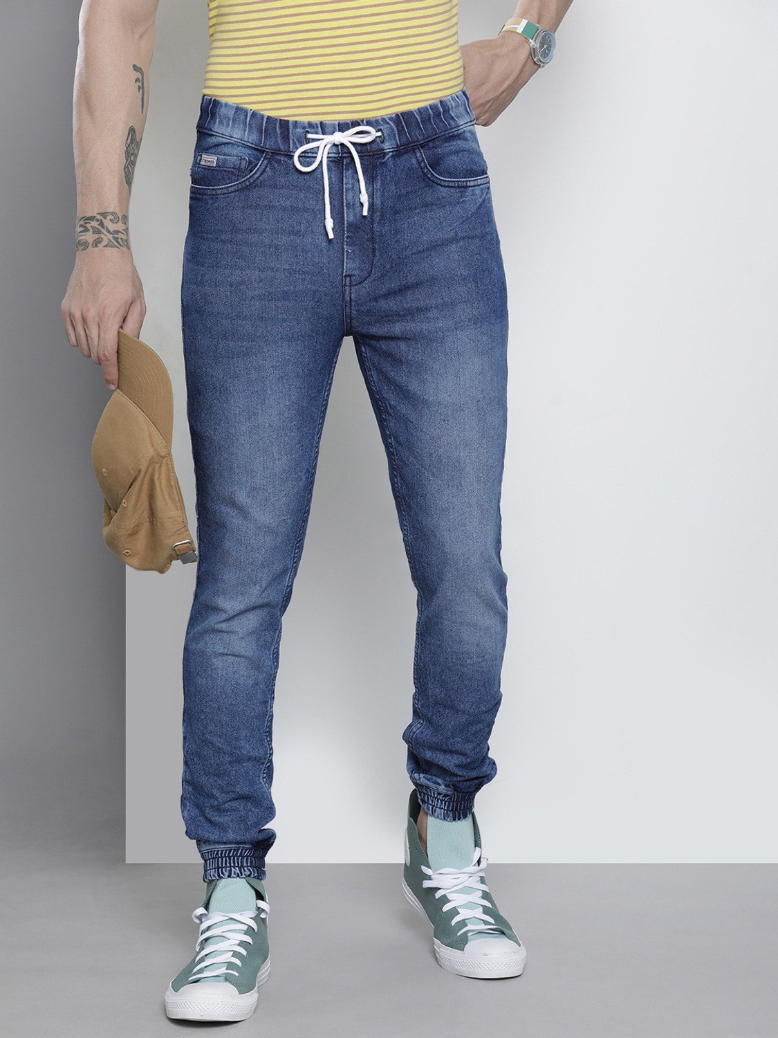 Image of The Indian Garage Co. Regular Men Blue Jeans