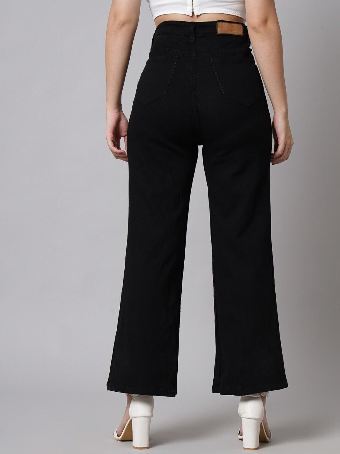 Image of GUTI Flared Women Black Jeans