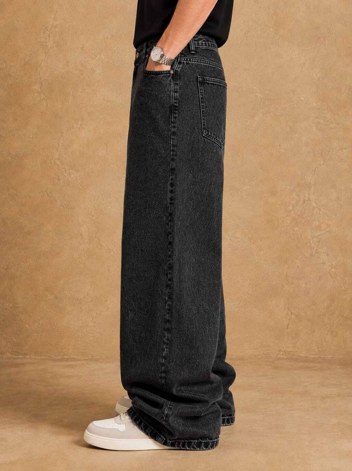 ASADRITA Baggy Fit Men Black Jeans - Image 3