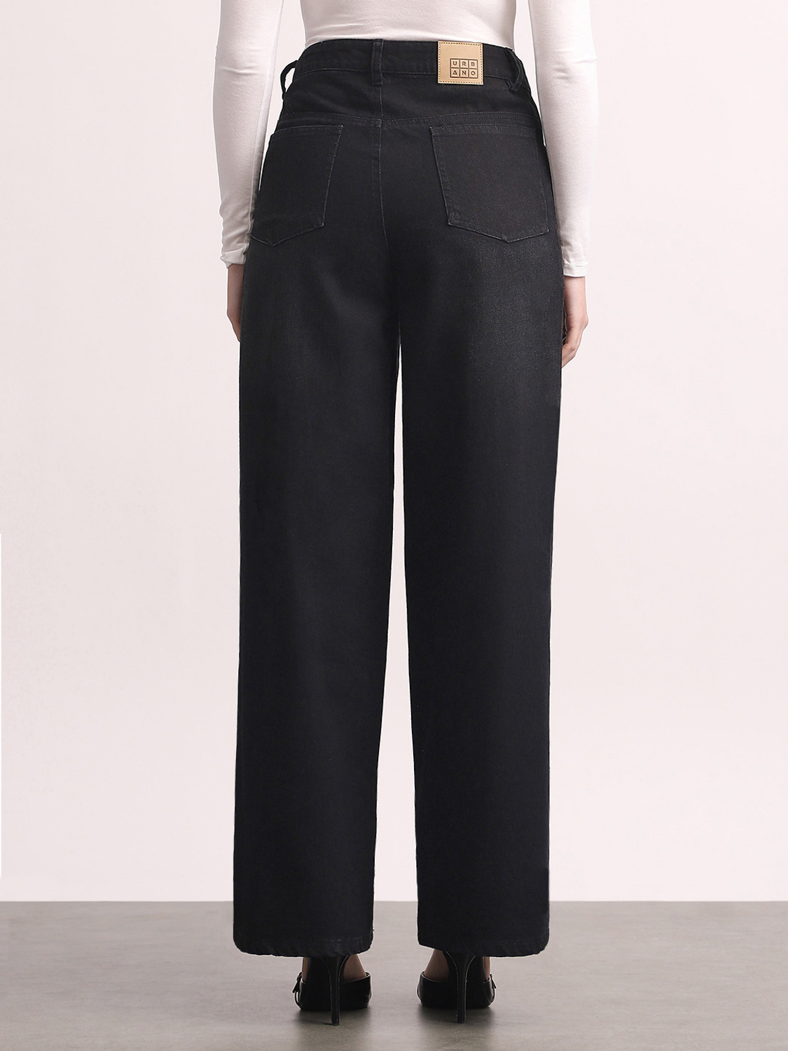 Image of Urbano Fashion Loose Fit Women Black Jeans
