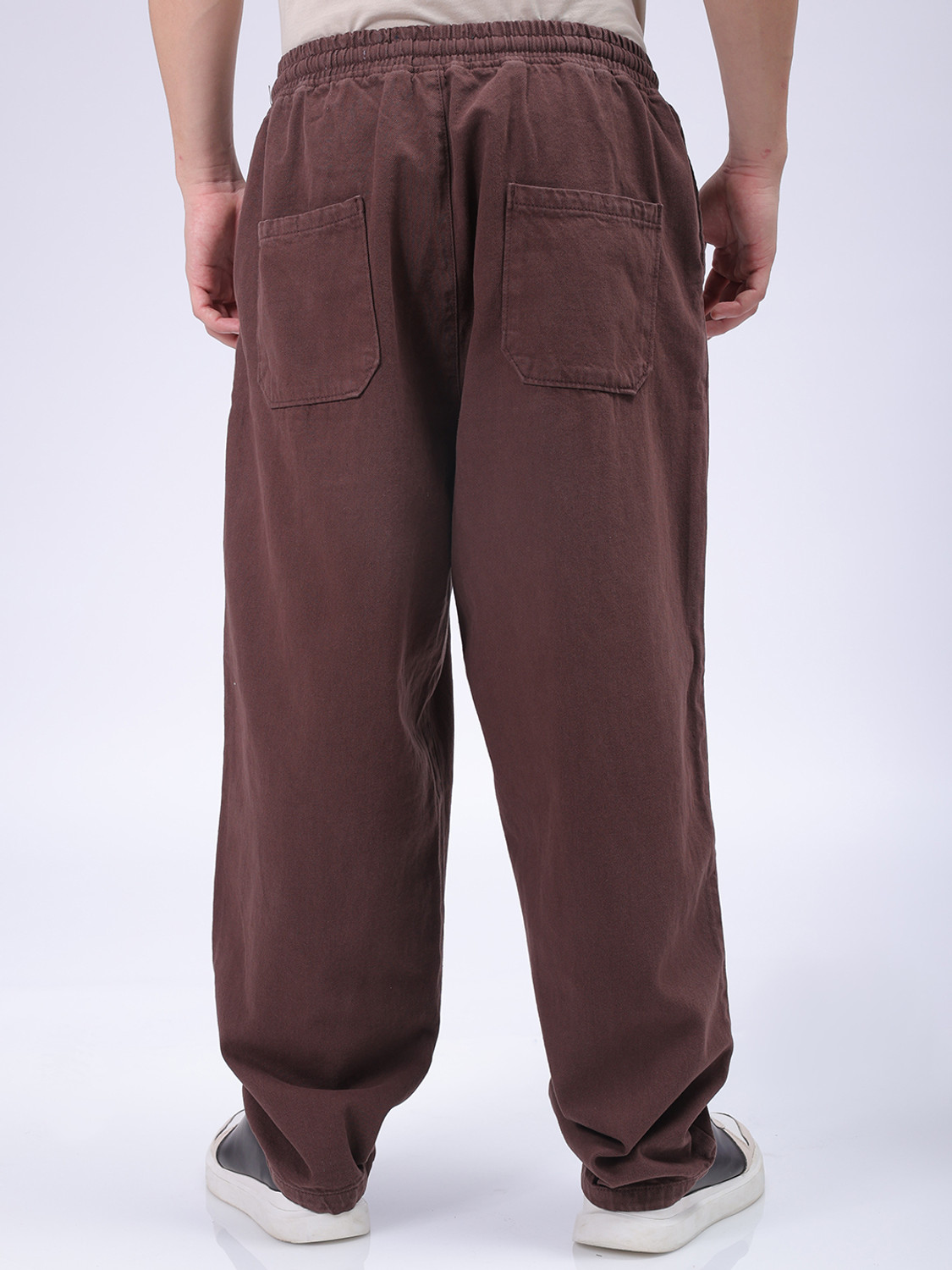 Image of The Indian Garage Co. Loose Fit Men Brown Jeans