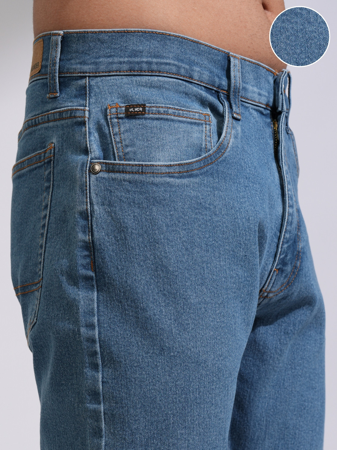 Image of HIGHLANDER Regular Men Light Blue Jeans
