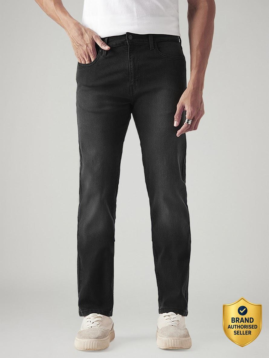Image of LEVI'S Straight Fit Men Dark Grey Jeans