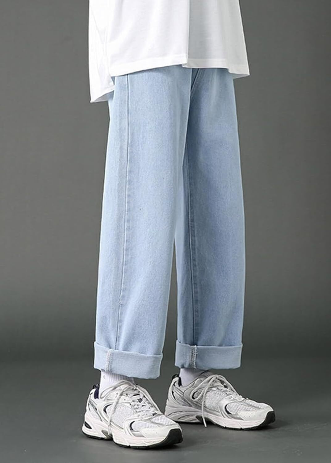Image of JAARA Loose Fit Men Light Blue Jeans