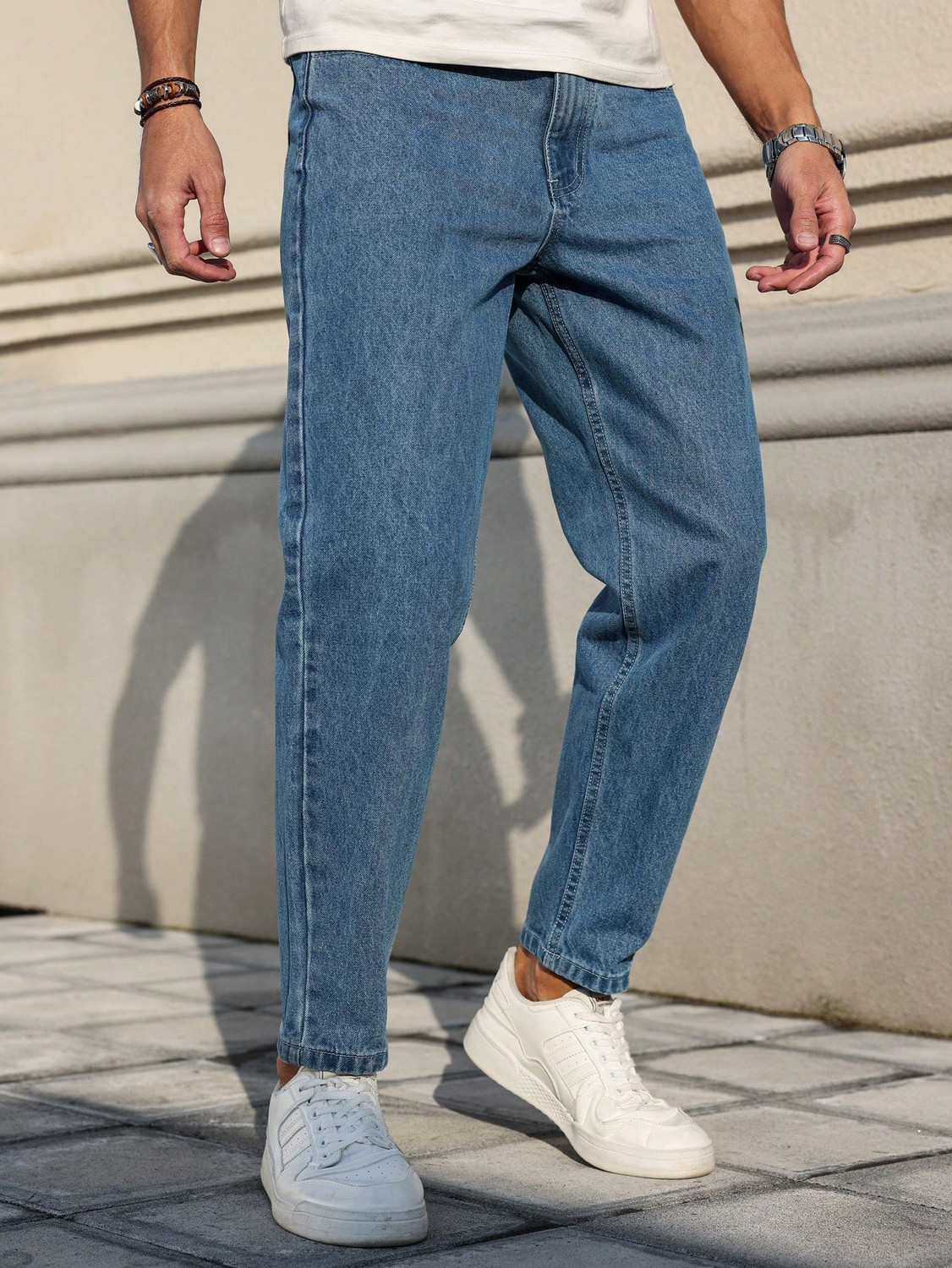 Image of S R Traders Mom Fit Men Blue Jeans