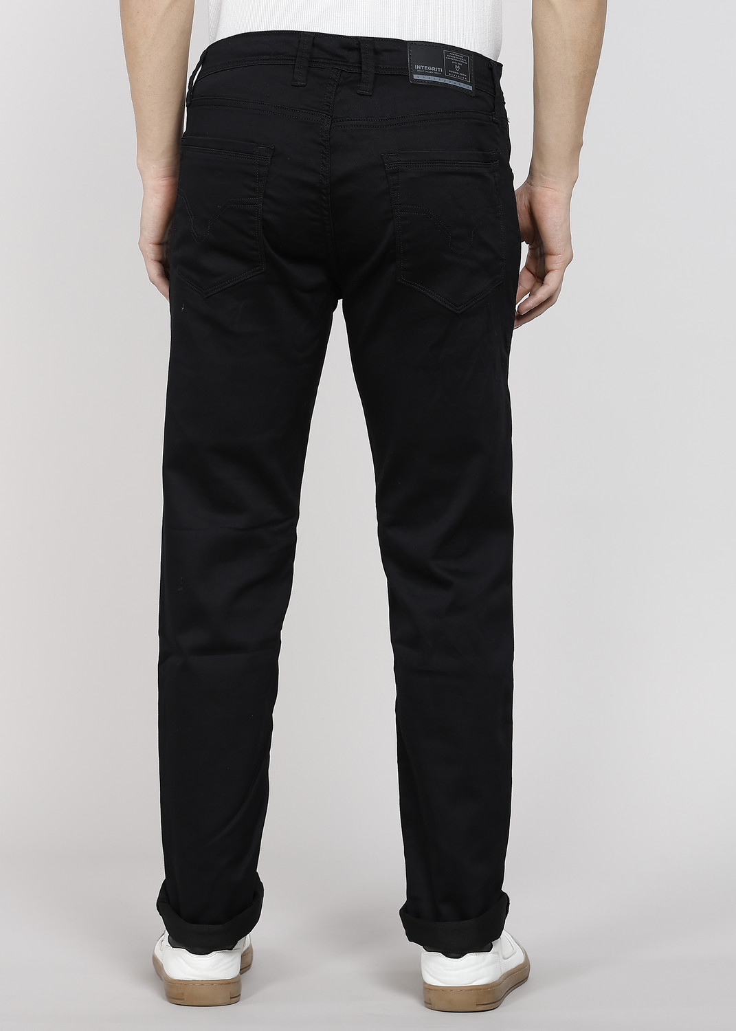 Image of INTEGRITI Men Slim Mid Rise Black Jeans